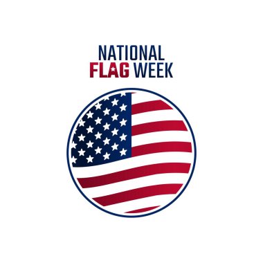 Ulusal bayrak haftası vektör grafiği ulusal bayrak haftası kutlamaları için uygun. düz dizayn. İlan tasarımı. Düz illüstrasyon.