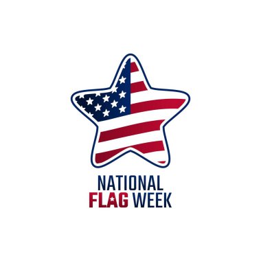 Ulusal bayrak haftası vektör grafiği ulusal bayrak haftası kutlamaları için uygun. düz dizayn. İlan tasarımı. Düz illüstrasyon.