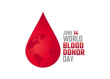 Dünya Bood Donör Günü 'nün vektör grafiği Dünya Bood Günü kutlamaları için iyidir. düz dizayn. İlan tasarımı. Düz illüstrasyon.