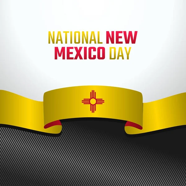 Ulusal New Mexico Günü Nün Vektörel Grafiği New Mexico Günü — Stok Vektör