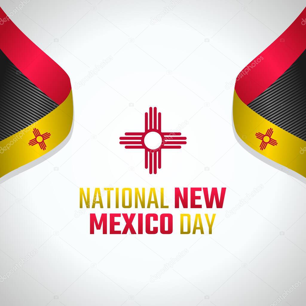 vector graphic of national new mexico day good for national new mexico day celebration. flat design. flyer design.flat illustration.
