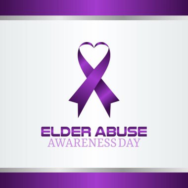 Yaşlı istismarı farkındalık gününün vektör grafiği yaşlı istismarı farkındalık günü kutlamaları için iyidir. düz dizayn. İlan tasarımı. Düz illüstrasyon.
