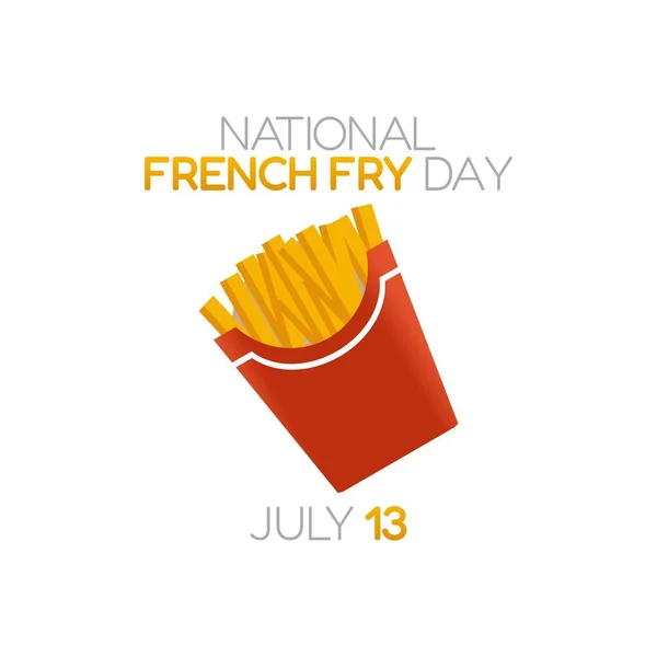 Gráfico Vectorial Del Día Freír Francés Nacional Bueno Para Celebración — Vector de stock