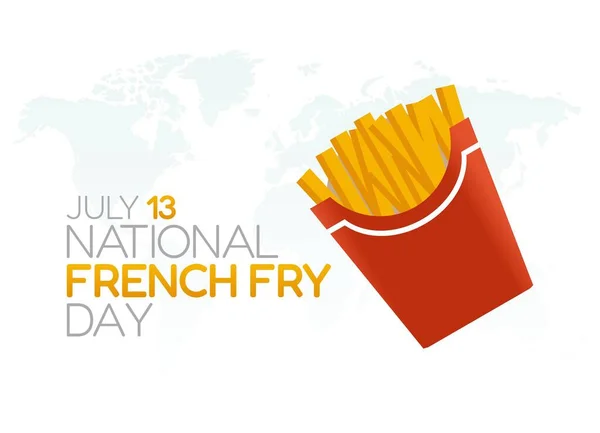 Gráfico Vectorial Del Día Freír Francés Nacional Bueno Para Celebración — Vector de stock