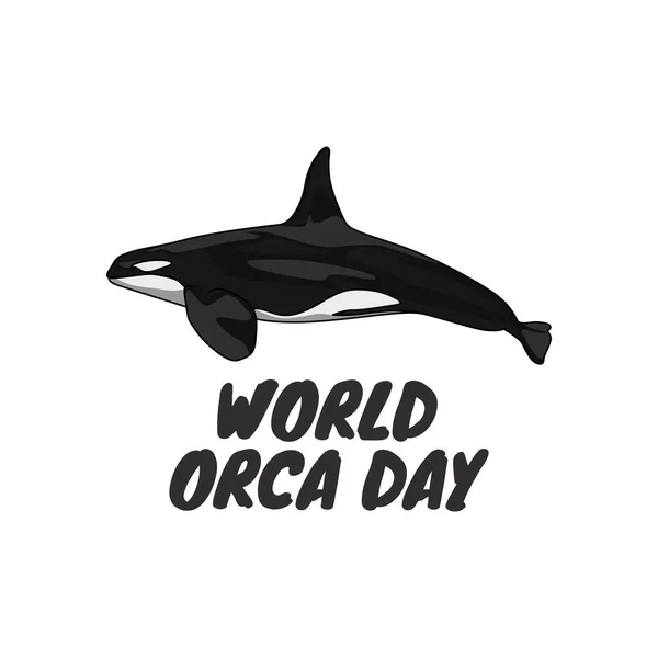 Gráfico Vetorial Dia Orca Mundial Bom Para Celebração Dia Orca — Vetor de Stock