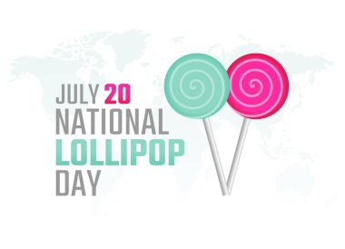 Ulusal lolipop gününün vektör grafiği ulusal lolipop günü kutlaması için iyidir. düz dizayn. İlan tasarımı. Düz illüstrasyon.