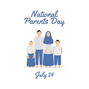 Ulusal Veliler Günü 'nün vektör grafiği ulusal aileler günü kutlamaları için iyidir. düz dizayn. İlan tasarımı. Düz illüstrasyon.