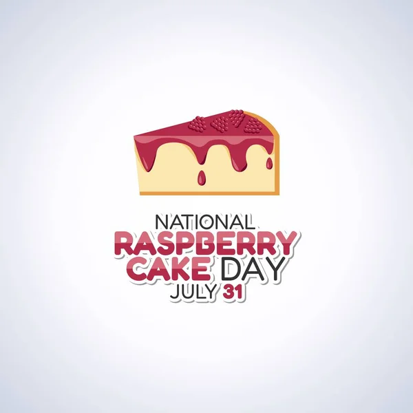 Vector Graphic National Raspberry Cake Day Good National Raspberry Cake — Stockvector