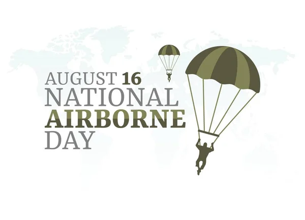 stock vector vector graphic of national airborne day good for national airborne day celebration. flat design. flyer design.flat illustration.