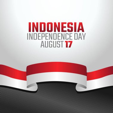 Endonezya 'nın bağımsızlık gününün vektör grafiği Endonezya' nın bağımsızlık günü kutlamaları için iyidir. düz dizayn. İlan tasarımı. Düz illüstrasyon.