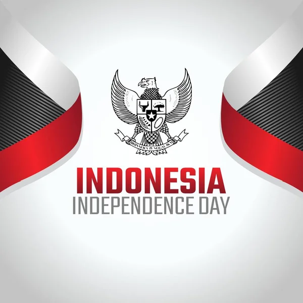 Vector Gráfico Del Día Independencia Indonesia Bueno Para Celebración Del — Vector de stock