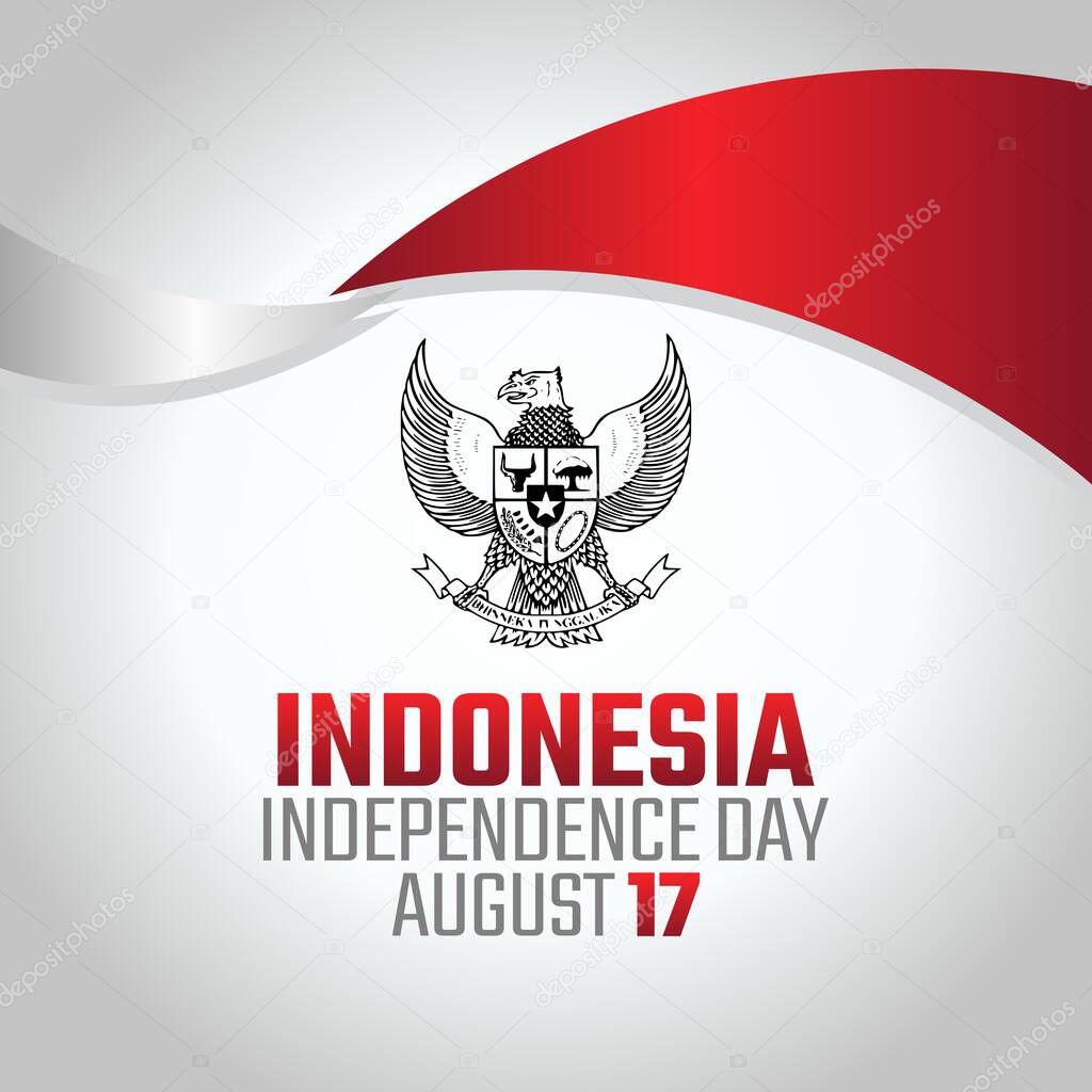 vector graphic of Indonesia independence day good for Indonesia independence day celebration. flat design. flyer design.flat illustration.