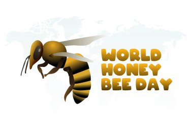 vector graphic of world honey bee day good for world honey bee day celebration. flat design. flyer design.flat illustration.