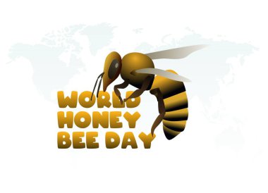 vector graphic of world honey bee day good for world honey bee day celebration. flat design. flyer design.flat illustration.