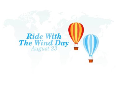 vector graphic of ride with the wind day good for ride with the wind day celebration. flat design. flyer design.flat illustration.