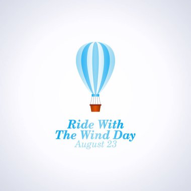 vector graphic of ride with the wind day good for ride with the wind day celebration. flat design. flyer design.flat illustration.