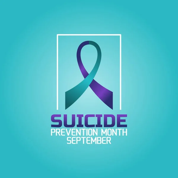 Vector Graphic Suicide Prevention Month Good Suicide Prevention Month Celebration — ストックベクタ