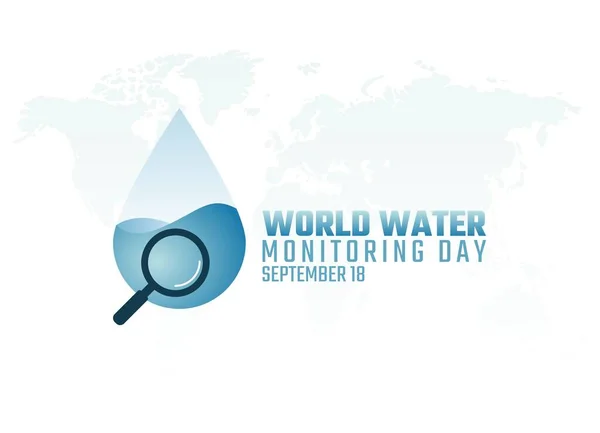Gráfico Vectorial Del Día Mundial Del Monitoreo Del Agua Bueno — Archivo Imágenes Vectoriales