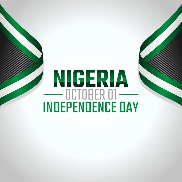 尼日利亚独立日的矢量图形对庆祝尼日利亚独立日很有帮助 平面设计 传单设计 平面插图 — 图库矢量图片