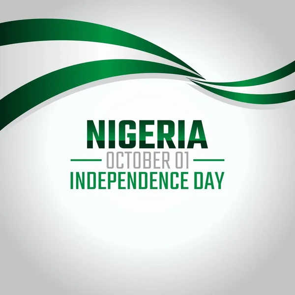 尼日利亚独立日的矢量图形对庆祝尼日利亚独立日很有帮助 平面设计 传单设计 平面插图 — 图库矢量图片