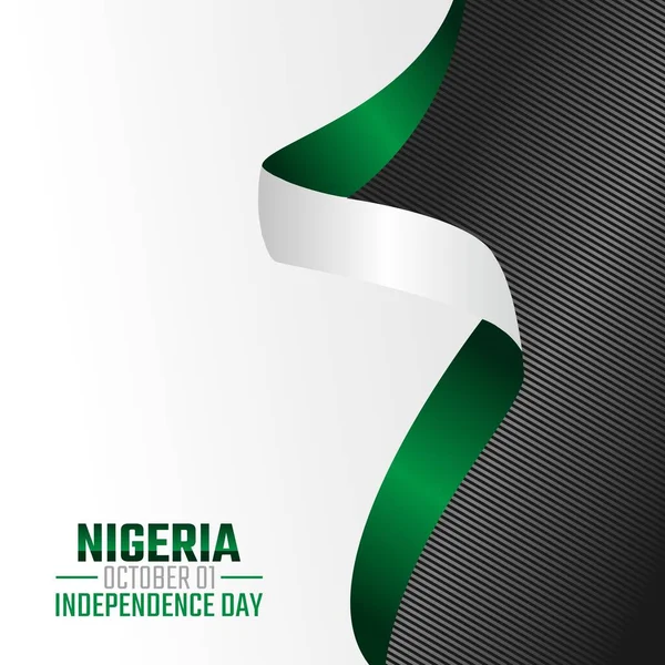 Gráfico Vetorial Dia Independência Nigéria Bom Para Celebração Dia Independência — Vetor de Stock