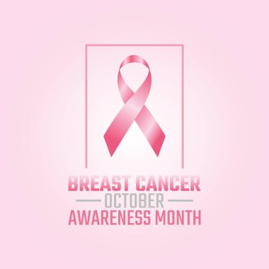 Göğüs kanseri farkındalığı ayının vektör grafiği göğüs kanseri farkındalığı ayı kutlamaları için iyidir. düz dizayn. İlan tasarımı. Düz illüstrasyon.