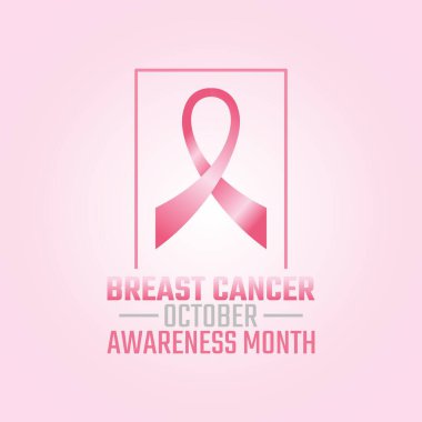Göğüs kanseri farkındalığı ayının vektör grafiği göğüs kanseri farkındalığı ayı kutlamaları için iyidir. düz dizayn. İlan tasarımı. Düz illüstrasyon.