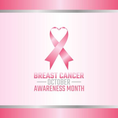 Göğüs kanseri farkındalığı ayının vektör grafiği göğüs kanseri farkındalığı ayı kutlamaları için iyidir. düz dizayn. İlan tasarımı. Düz illüstrasyon.