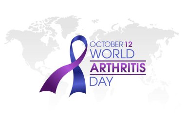 Dünya artrit günü vektör grafiği dünya artrit günü kutlaması için iyidir. düz dizayn. İlan tasarımı. Düz illüstrasyon.