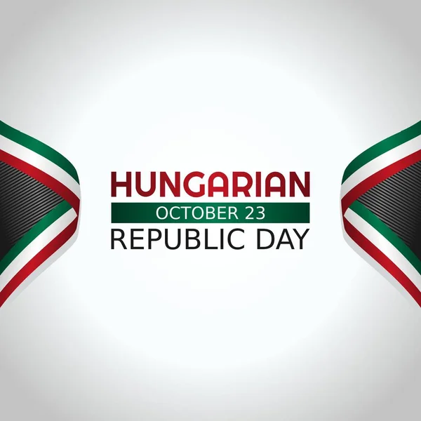 Graphique Vectoriel Journée République Hongroise Bon Pour Célébration Journée République — Image vectorielle