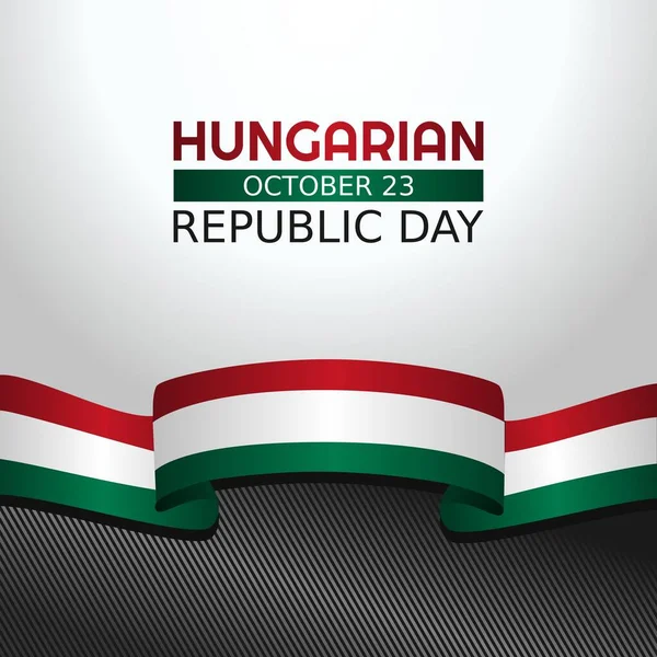 Gráfico Vetorial Dia República Húngara Bom Para Celebração Dia República —  Vetores de Stock