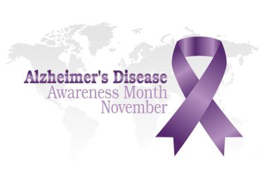 Alzheimer hastalığının farkındalık ayının vektör grafiği Alzheimer hastalığının farkındalık ayı kutlamaları için iyidir. düz dizayn. İlan tasarımı. Düz illüstrasyon.