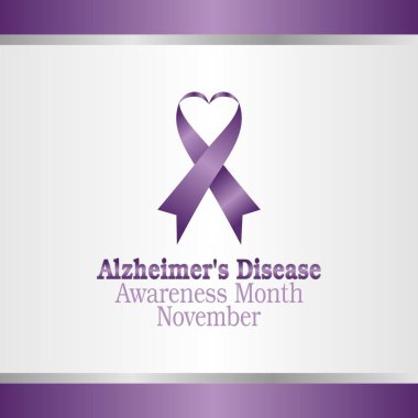 Alzheimer hastalığının farkındalık ayının vektör grafiği Alzheimer hastalığının farkındalık ayı kutlamaları için iyidir. düz dizayn. İlan tasarımı. Düz illüstrasyon.