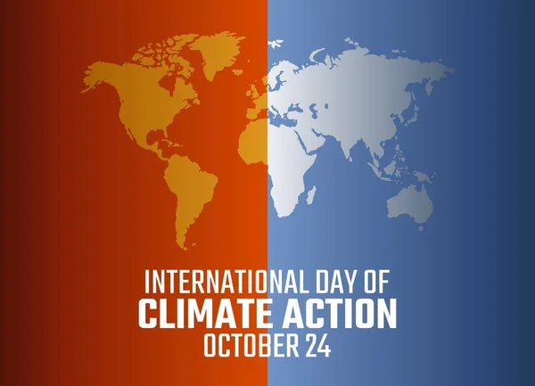 Vector Gráfico Del Día Internacional Acción Climática Bueno Para Día — Archivo Imágenes Vectoriales