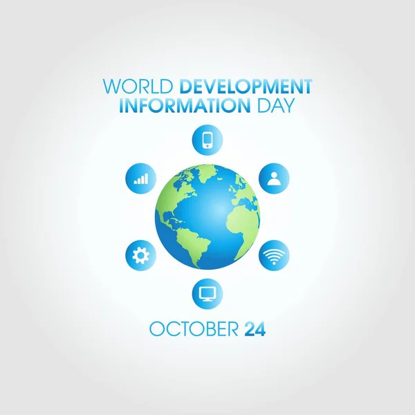Vector Gráfico Del Día Información Del Desarrollo Mundial Bueno Para — Vector de stock