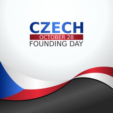 Czech Kuruluş Günü 'nün vektör grafiği Czech Kuruluş Günü kutlamaları için iyidir. düz dizayn. İlan tasarımı. Düz illüstrasyon.