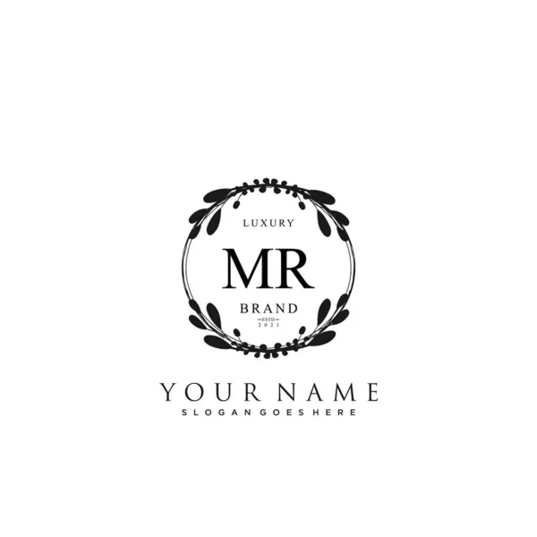 Initial Beauty Monogram Elegant Logo Design Handwriting Logo Initial Signature — Stock Vector