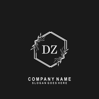İlk harf DZ İmza El yazısı Logo Vektörü