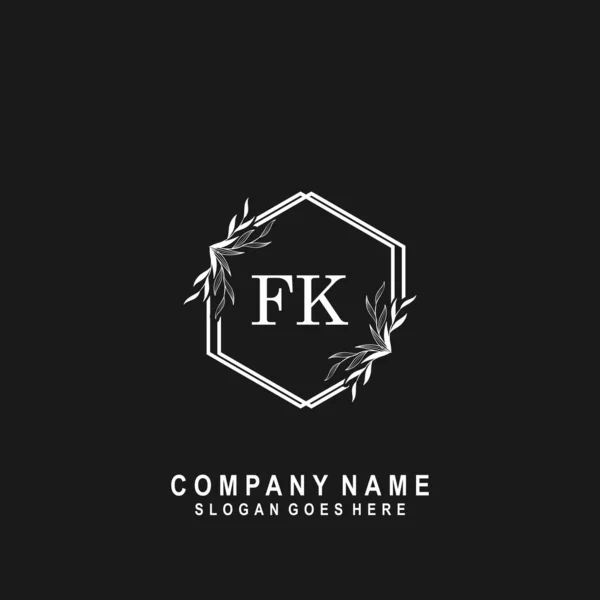 Carta Inicial Firma Caligrafía Logo Vector — Vector de stock