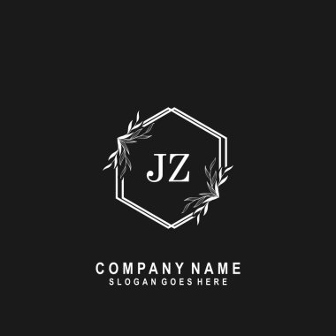 İlk harf JZ İmza El yazısı Logo Vektörü