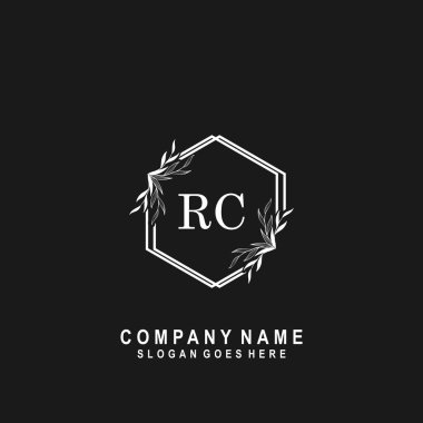 İlk harf RC İmza El yazısı Logo Vektörü