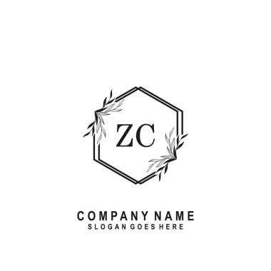 İlk harf ZC İmza El yazısı Logo Vektörü