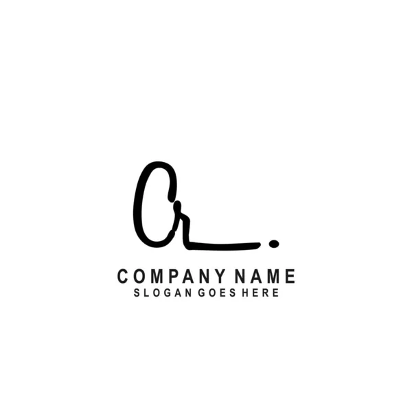 Lettre Initiale Signature Manuscrite Logo Vecteur — Image vectorielle