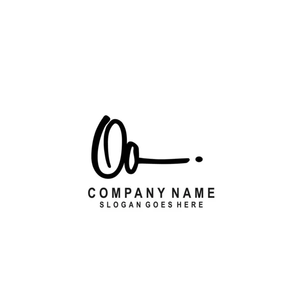 Initial Letter Signature Handwriting Logo Vector — Stock Vector