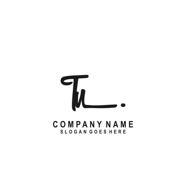 Initial Letter Signature Handwriting Logo Vector — Stock Vector