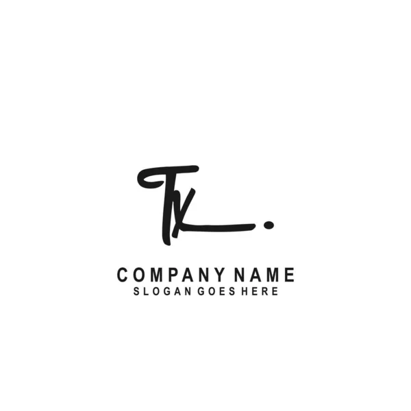 Anfangsbuchstabe Signature Handschrift Logo Vector — Stockvektor