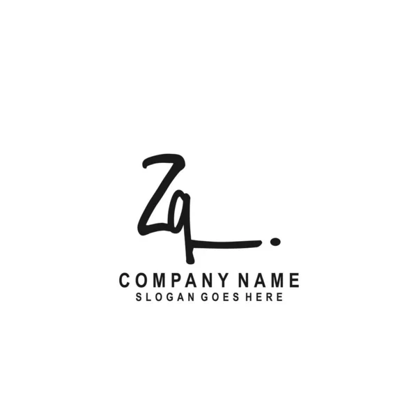 Initial Letter Signature Handwriting Logo Vector — Stock Vector