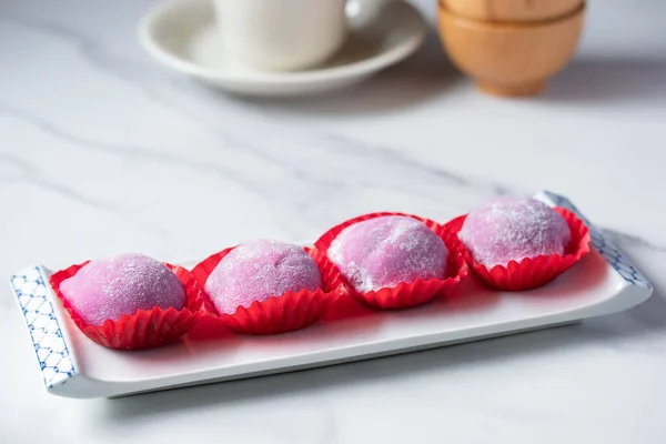 Daifuku Manisan Jepang Bentuk Bulat — Stok Foto