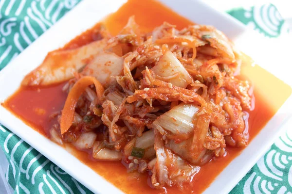 Kimchi Lechuga Picante Comida Coreana Comida Vegetariana Buena Para Salud — Foto de Stock