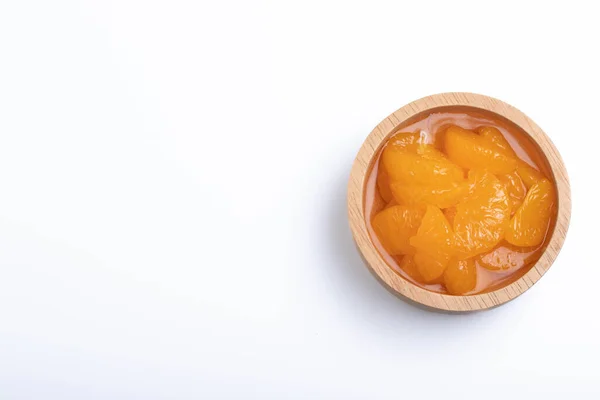 Маринованные Апельсины Сиропе Белом Фоне — стоковое фото
